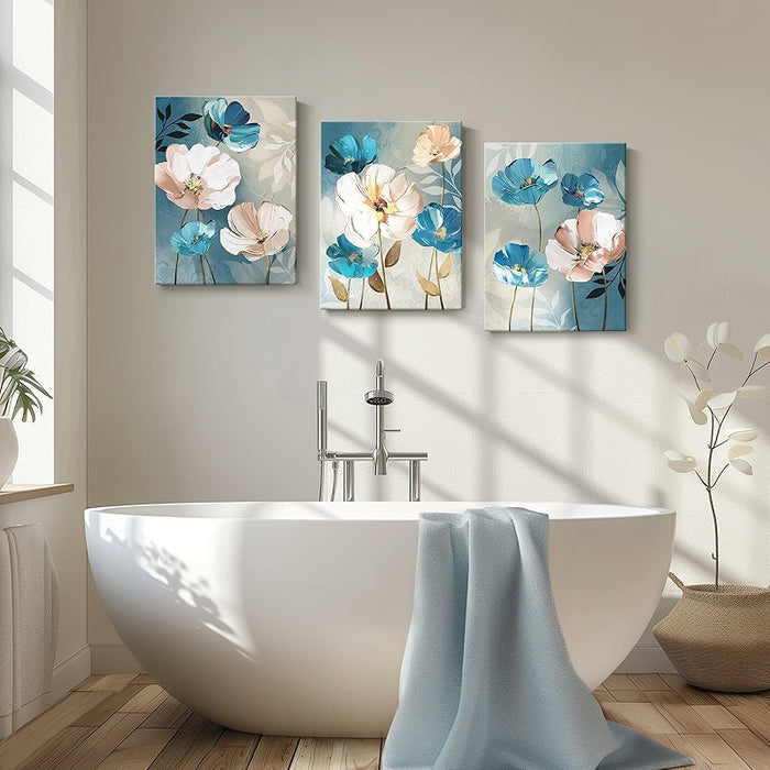 Colorful Floral Canvas Wall Art Set