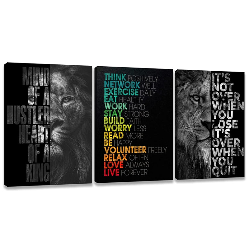 Inspirational Wall Art Canvas Set For Motivation And Success