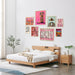 Artistic Pink Wall Art Canvas Poster Set For Modern Decor