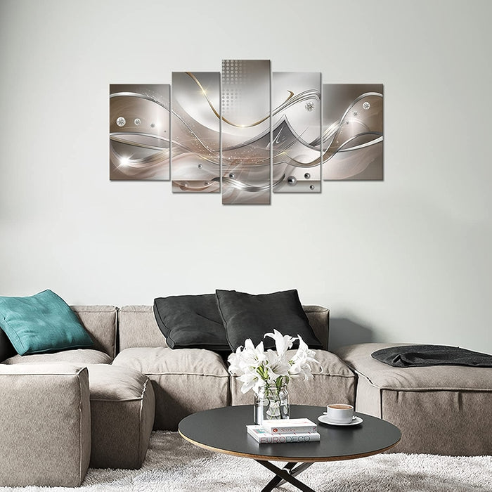 Modern Abstract Wall Art 5 Piece Canvas Print Set