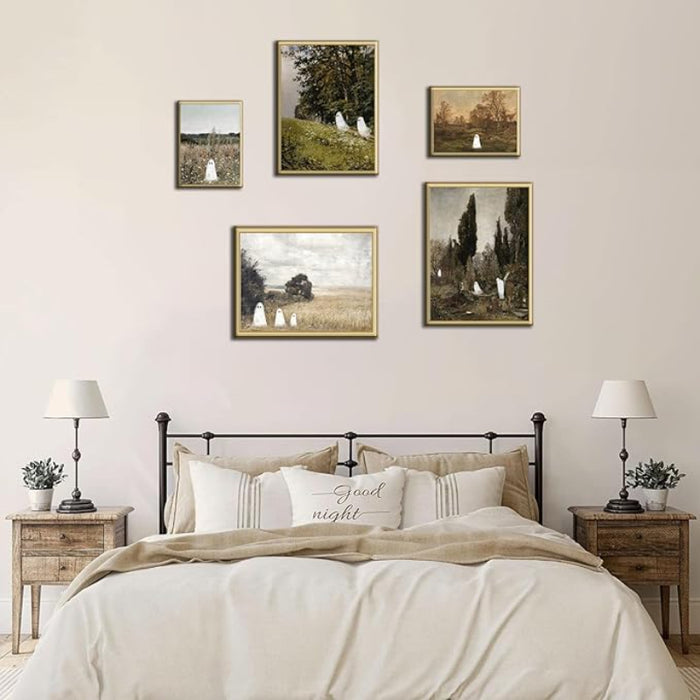 5 Piece Vintage Landscape Gallery Wall Art Set