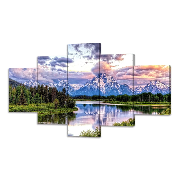 Mountain Grand Teton Canvas Paintings Nature Scenery Posters