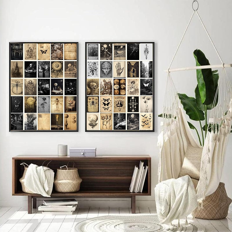 Dark Academia Wall Collage Kit With 70 Aesthetic Pictures