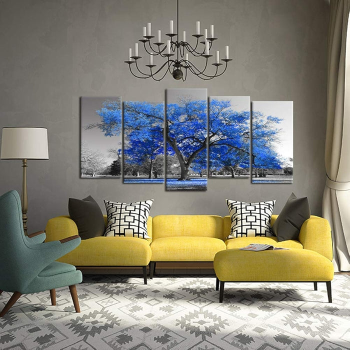 Canvas Print Wall Art Painting Contemporary Tree In Black And White