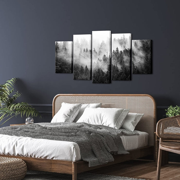 Foggy Forest Canvas Wall Art Set For Home Decor