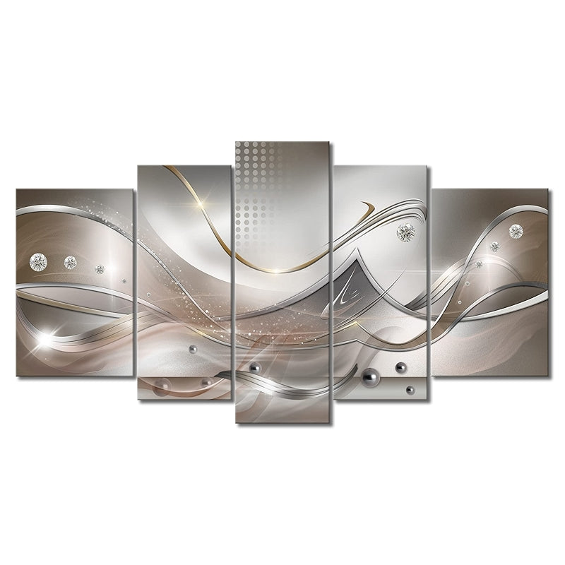 Modern Abstract Wall Art 5 Piece Canvas Print Set