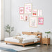 Artistic Pink Wall Art Canvas Poster Set For Modern Decor