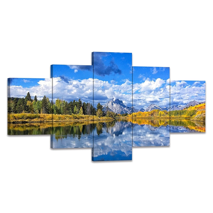 Canvas Wall Art Set Grand Teton National Park Landscape