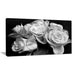 Bunch Of Roses Black And White Floral Canvas Art Print