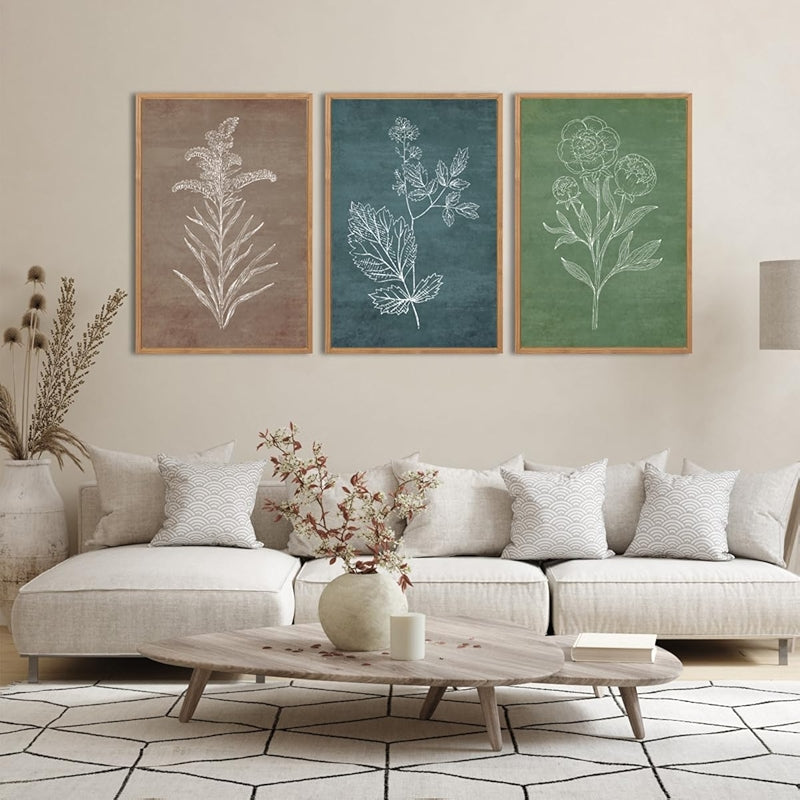 Neutral Botanical Plant Canvas Art Set Of Six