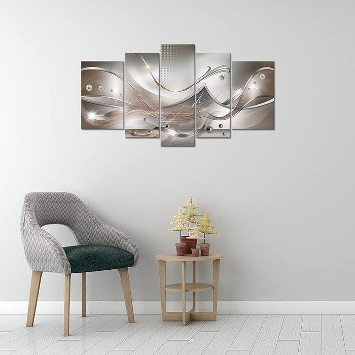 Modern Abstract Wall Art 5 Piece Canvas Print Set