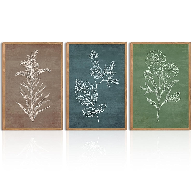 Neutral Botanical Plant Canvas Art Set Of Six