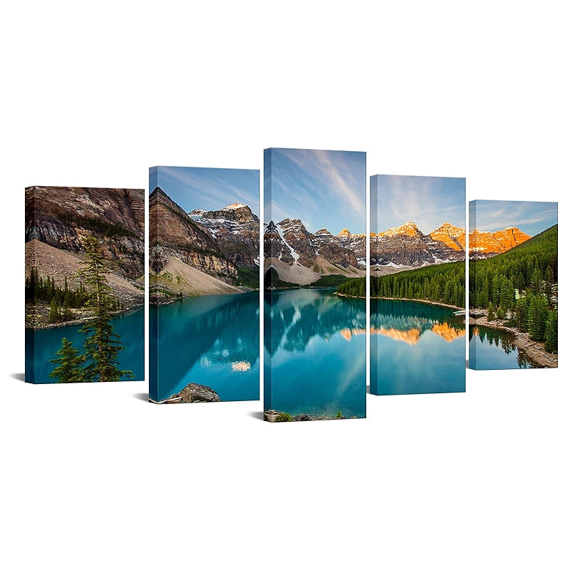 Canvas Wall Art Colorado Rocky Mountains And Moraine Lake