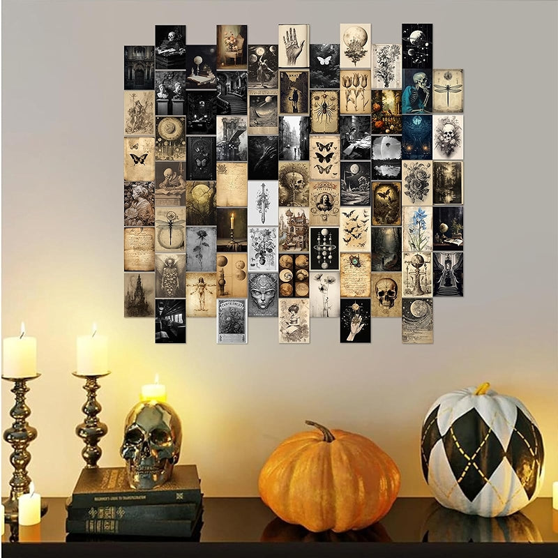 Dark Academia Wall Collage Kit With 70 Aesthetic Pictures