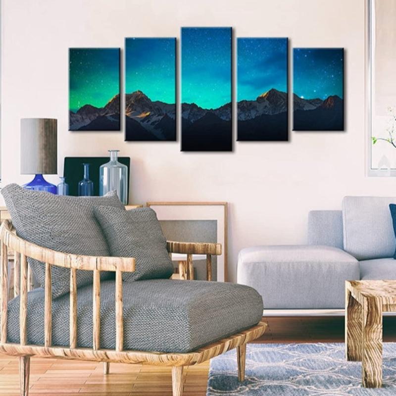 Canvas Wall Art Mount Cook And Lake Matheson With Milky Way