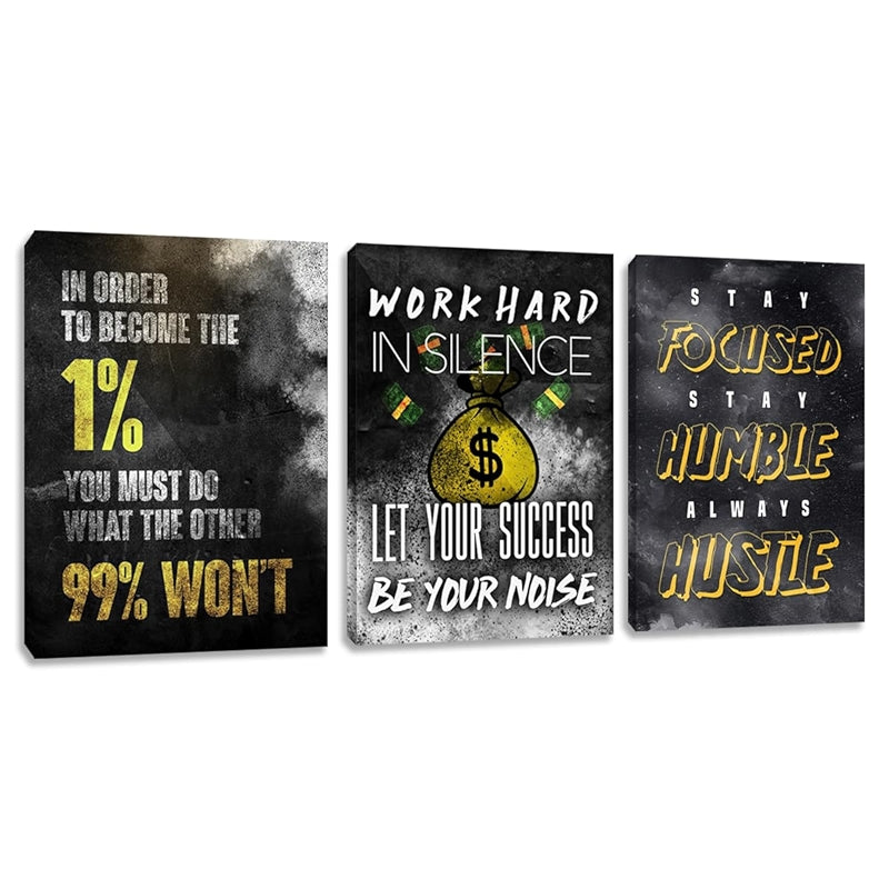 Inspirational Wall Art Canvas Set For Motivation And Success