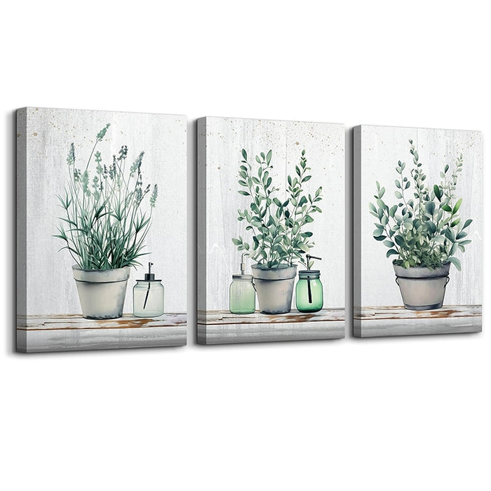 Abstract Mountain Forest Landscapes Canvas Wall Art Set