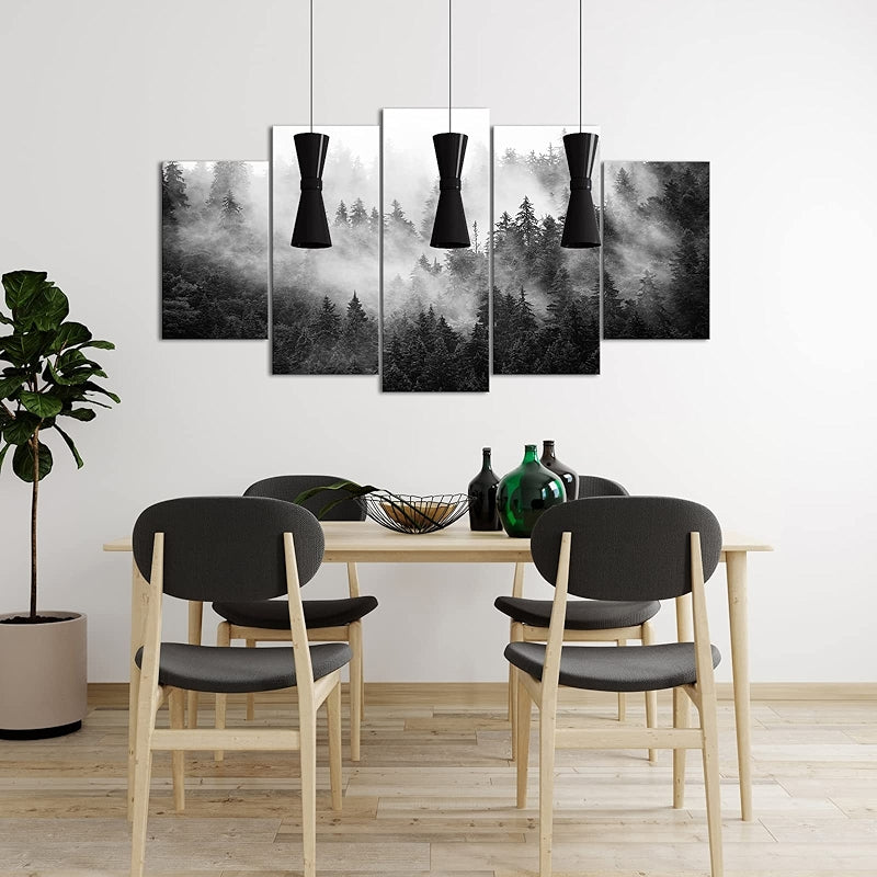 Foggy Forest Canvas Wall Art Set For Home Decor