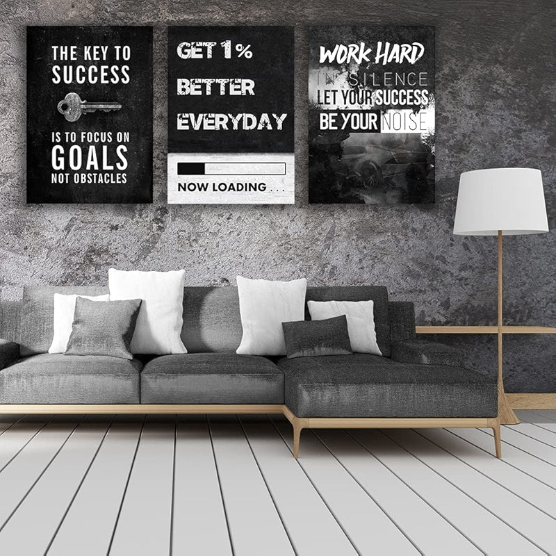 Inspirational Wall Art Canvas Set For Motivation And Success