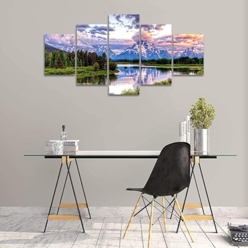 Mountain Grand Teton Canvas Paintings Nature Scenery Posters