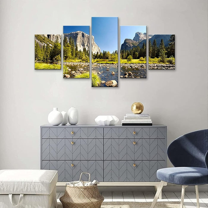 Canvas Wall Art Set Grand Teton National Park Landscape