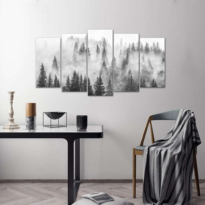 Foggy Forest Canvas Wall Art Set