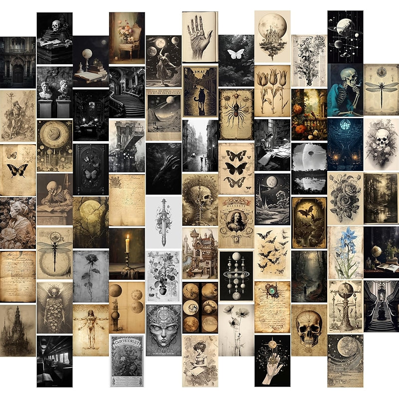 Dark Academia Wall Collage Kit With 70 Aesthetic Pictures