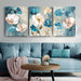 Colorful Floral Canvas Wall Art Set