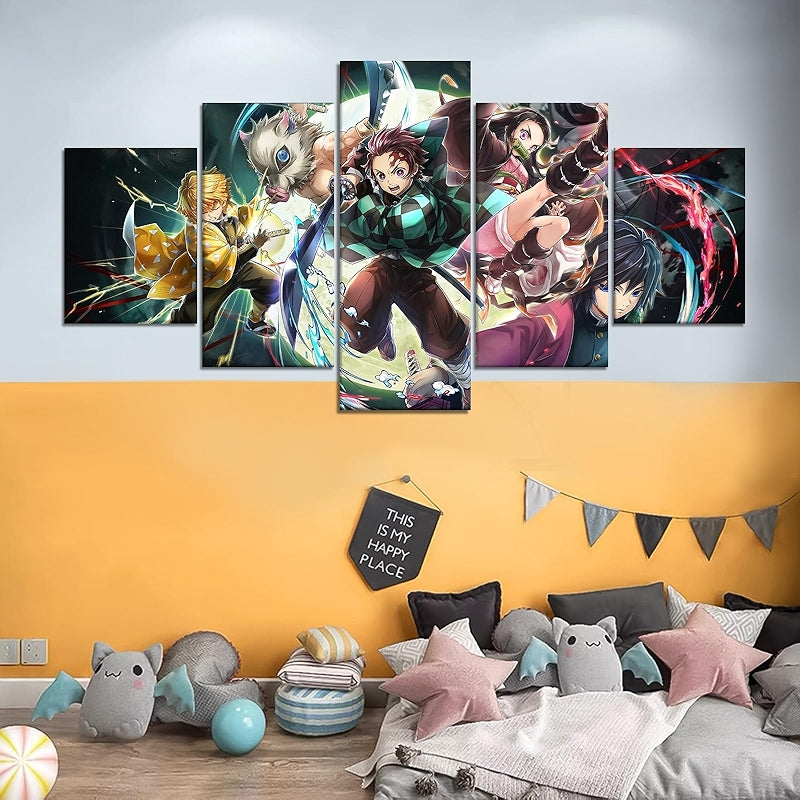 Japanese Anime Poster Set Canvas Wall Art For Home Decor