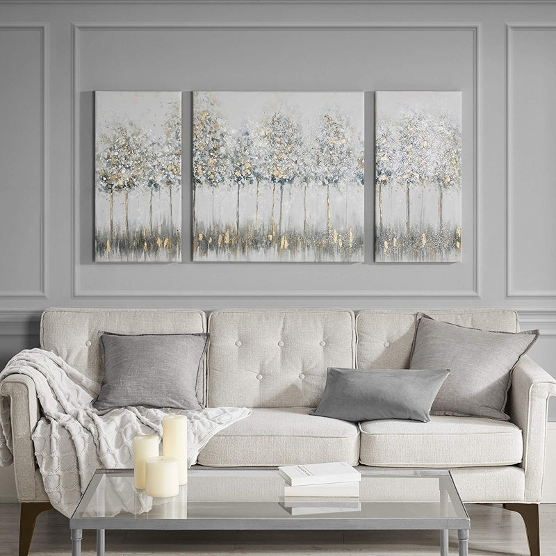 Triptych Scenery Watercolor Canvas Wall Art