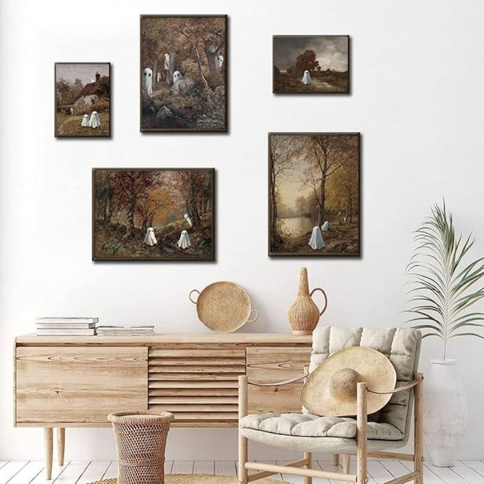 5 Piece Vintage Landscape Gallery Wall Art Set