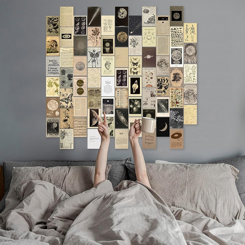 Dark Academia Wall Collage Kit With 70 Aesthetic Pictures