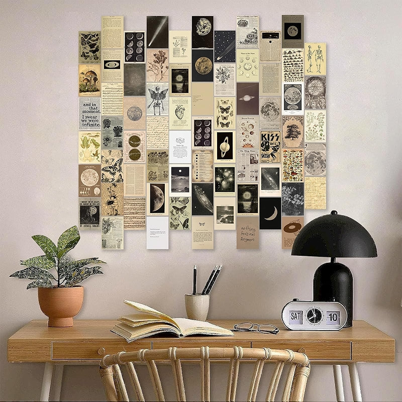 Dark Academia Wall Collage Kit With 70 Aesthetic Pictures