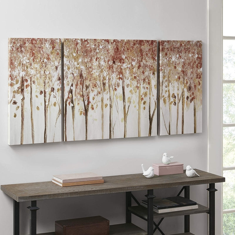 Triptych Scenery Watercolor Canvas Wall Art