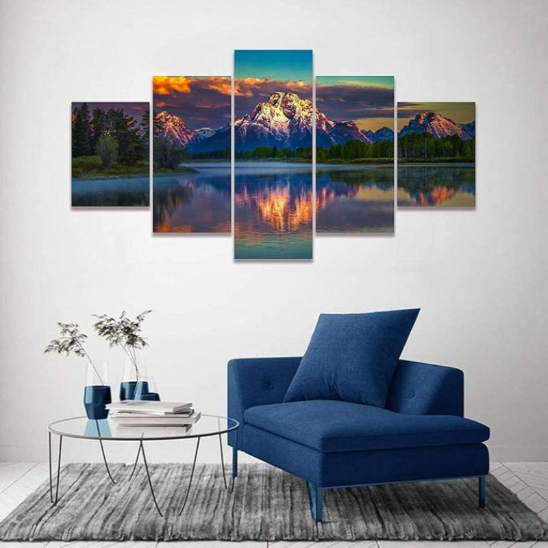 Mountain Grand Teton Canvas Paintings Nature Scenery Posters