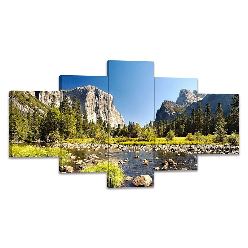 Canvas Wall Art Set Grand Teton National Park Landscape