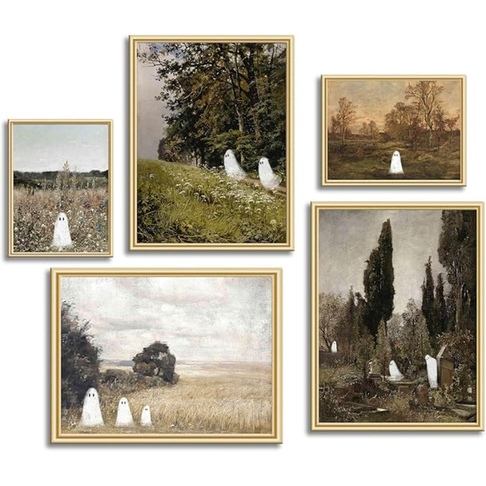 5 Piece Vintage Landscape Gallery Wall Art Set