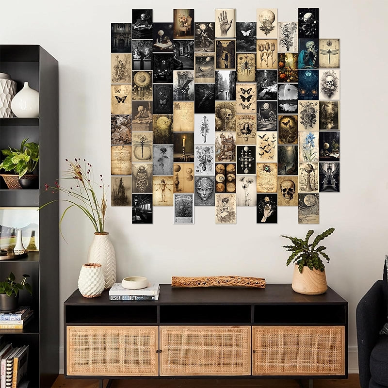 Dark Academia Wall Collage Kit With 70 Aesthetic Pictures