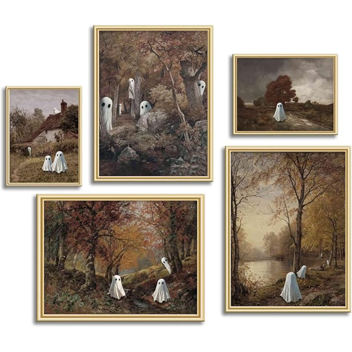 5 Piece Vintage Landscape Gallery Wall Art Set