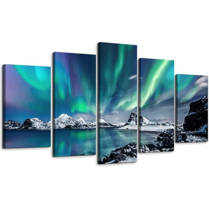 Foggy Forest Landscape Panels Wall Art Set