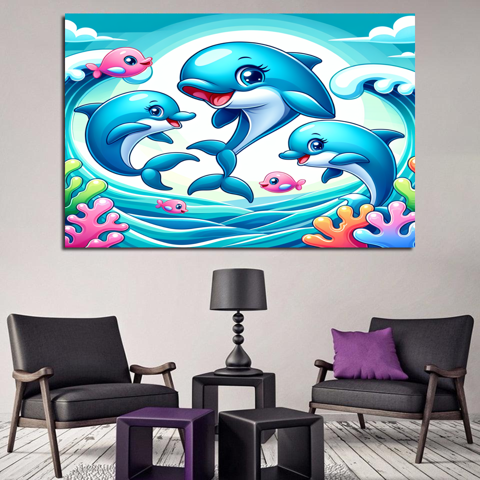 Underwater Adventure Modern Paintings Frame