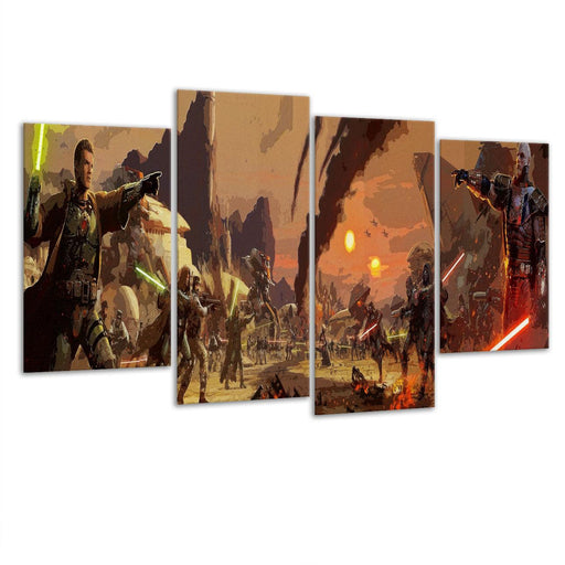 Star Wars 5 Piece HD Multi Panel Canvas Wall Art Frame - Original Frame