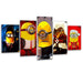 Adorable Yellow Minions 5 Piece HD Multi Panel Canvas Wall Art Frame - Original Frame