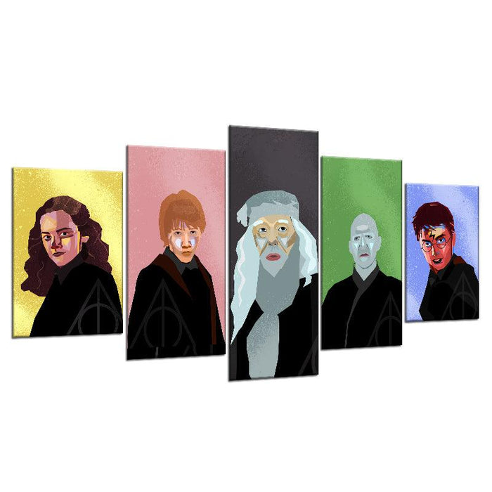 Harry Potter 5 Piece HD Multi Panel Canvas Wall Art Frame - Original Frame