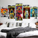 Marvel Comic Superheroes 5 Piece HD Multi Panel Canvas Wall Art Frame - Original Frame