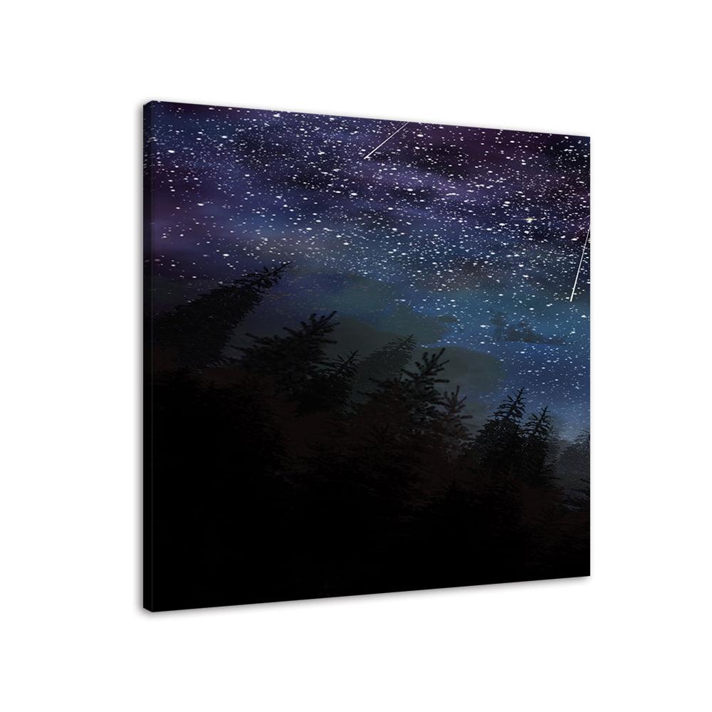 The Starry Woods 1 Piece HD Multi Panel Canvas Wall Art Frame - Original Frame