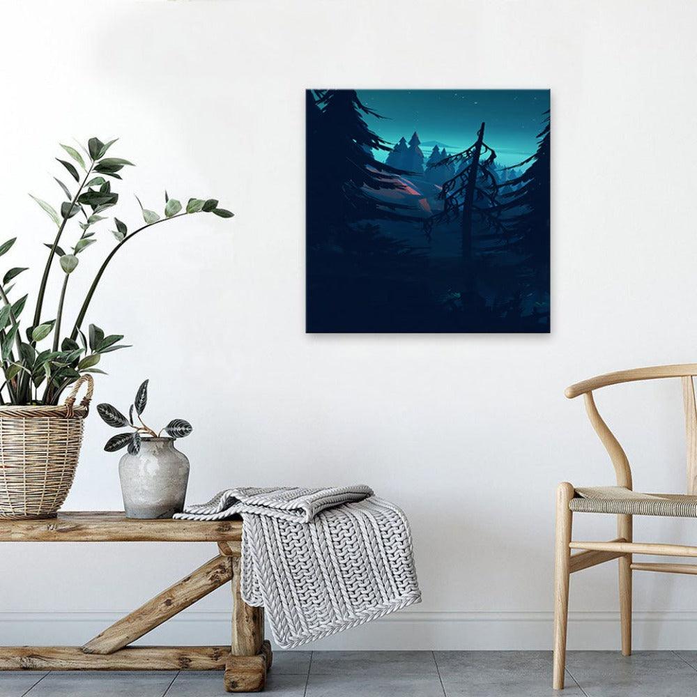 The Blue Woods 1 Piece HD Multi Panel Canvas Wall Art Frame - Original Frame