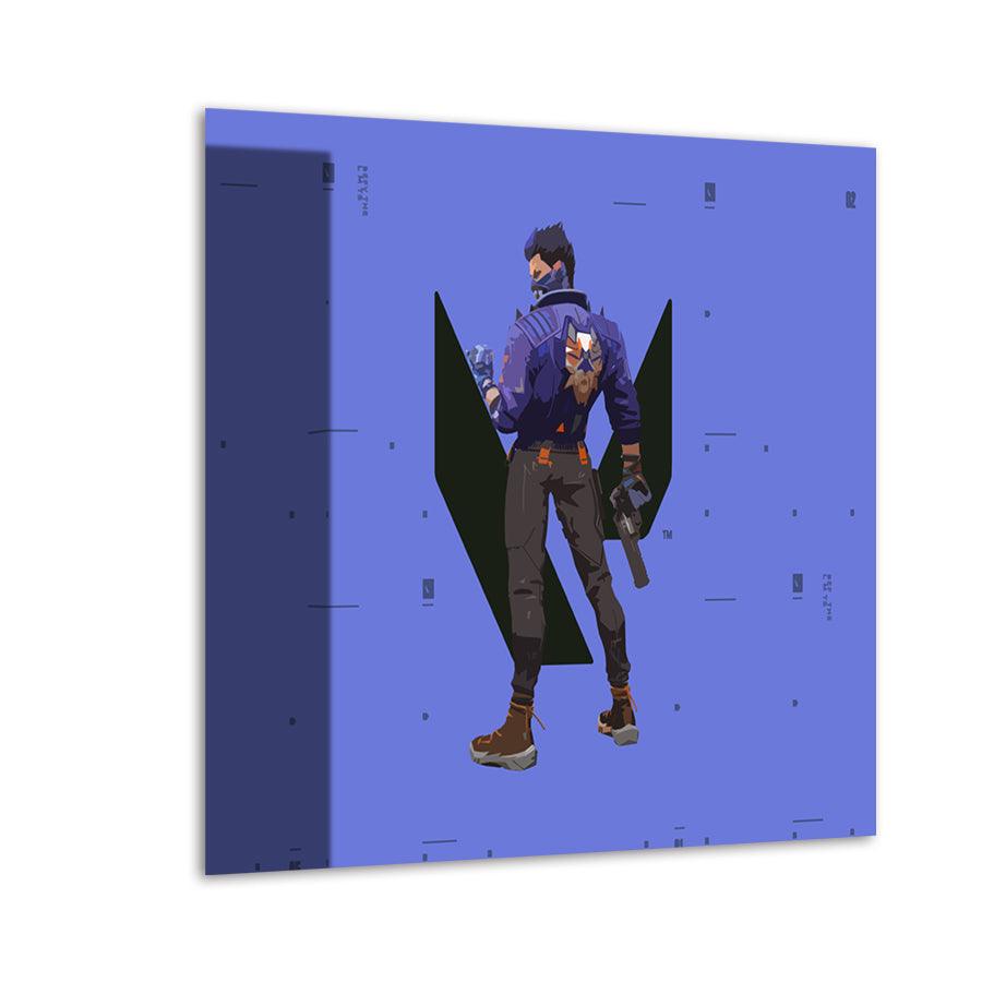 Blue Fortnite Cartoon 1 Piece HD Multi Panel Canvas Wall Art Frame - Original Frame