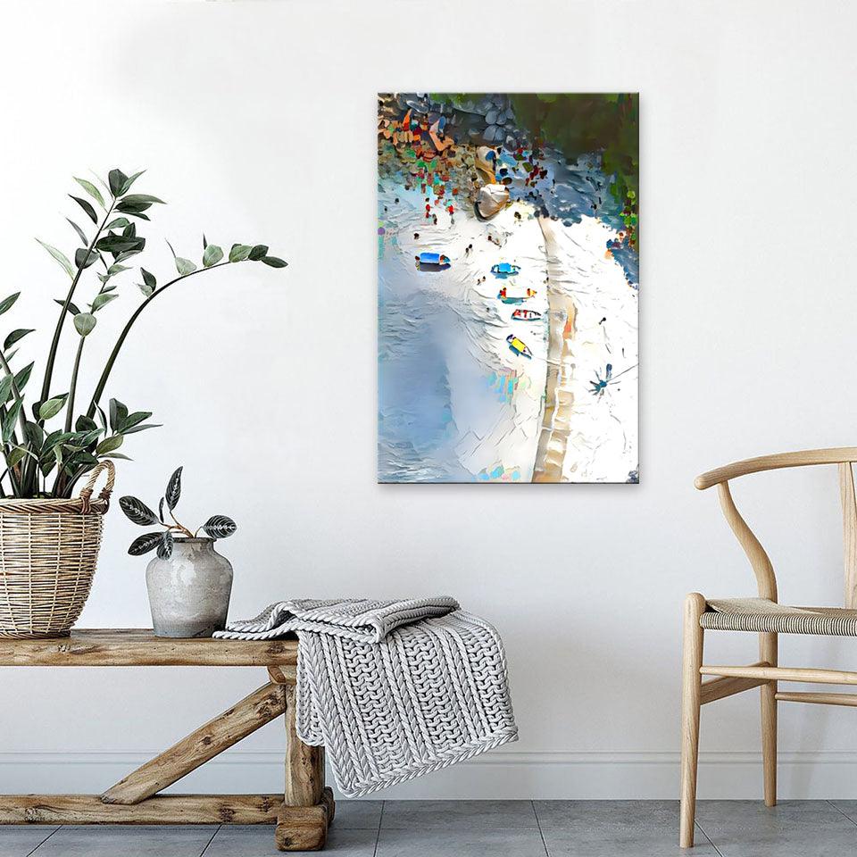 The Minimalist Abstract Beach 1 Piece HD Multi Panel Canvas Wall Art Frame - Original Frame