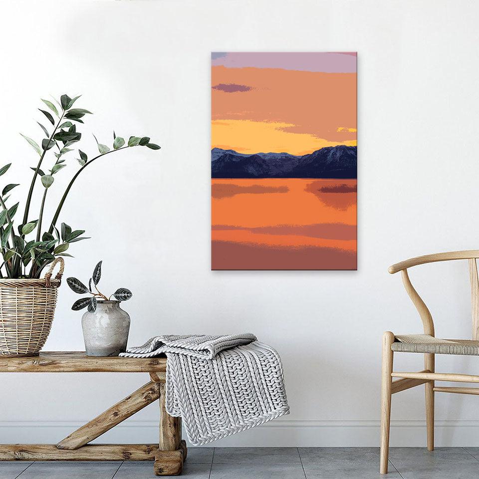 The Fruitsy Sunset 1 Piece HD Multi Panel Canvas Wall Art Frame - Original Frame